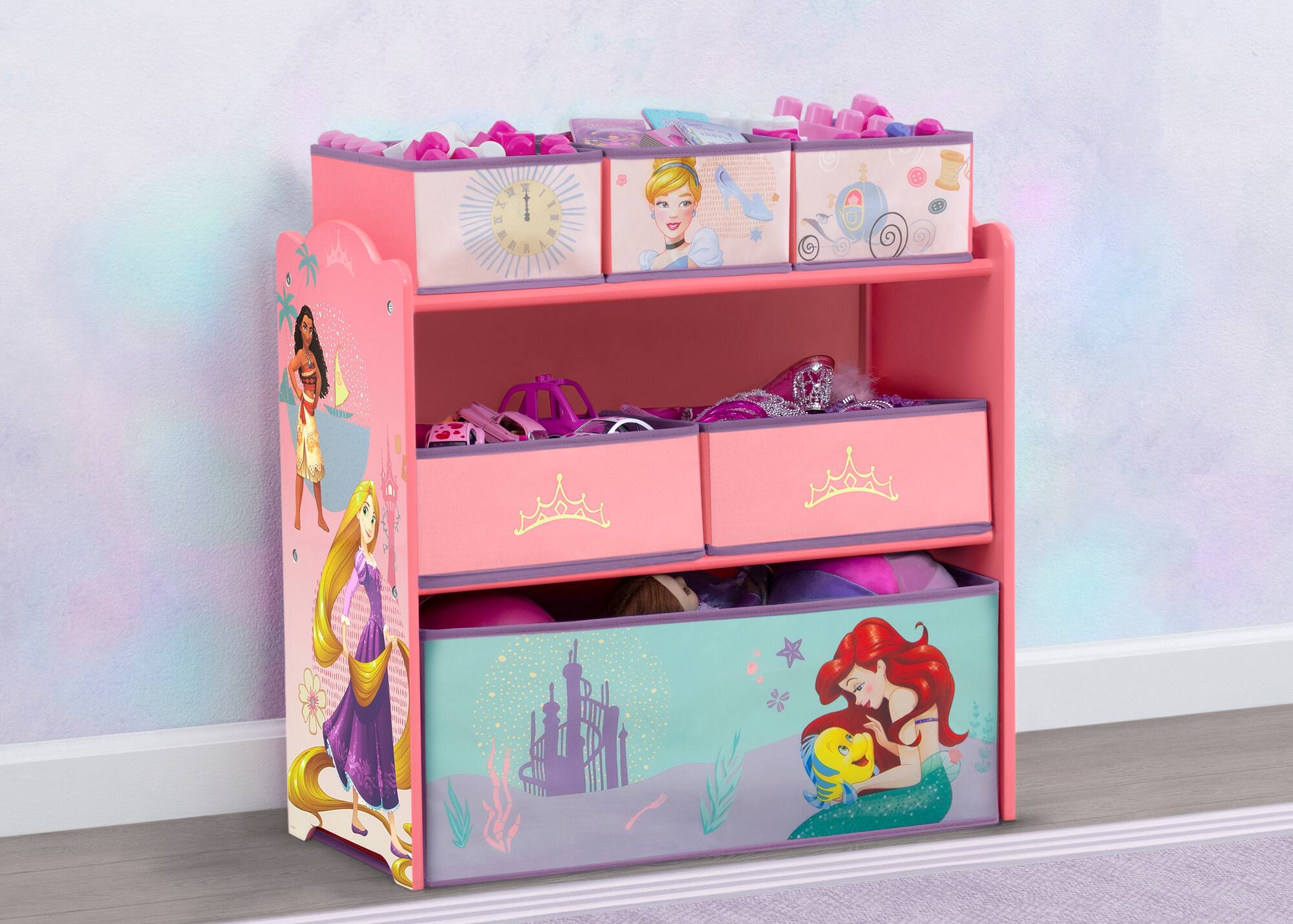 Disney® Princess Design & Store 6 Bin Toy Storage Organizer